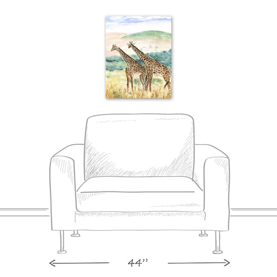 Giraffe Buddies 16" x 20" Canvas Wall Art